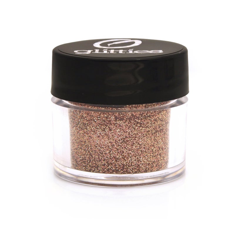GLITTIES - Copper - Cosmetic Fine (.008") Mixed Glitter Powder - Make Up, Body, Face, Hair, Lips, Nails - (10 Gram Jar) - Image 1